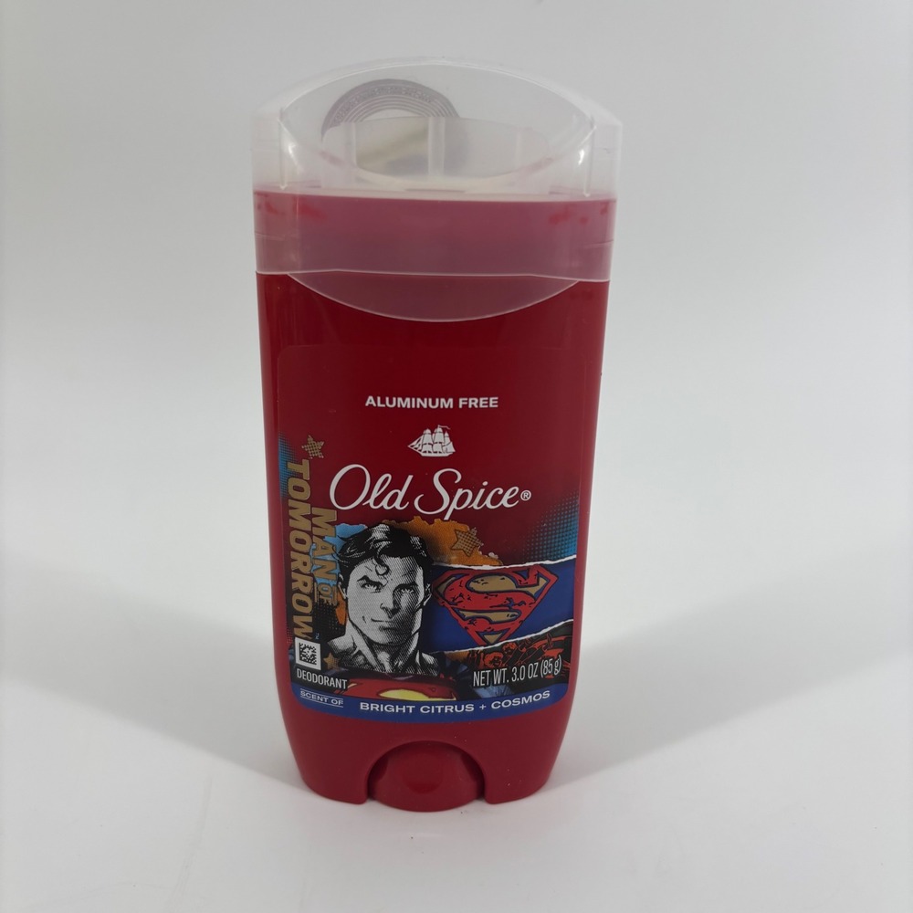 Old Spice Deodorant Men 3oz New Superman Man of Tomorrow Aluminum Free Citrus